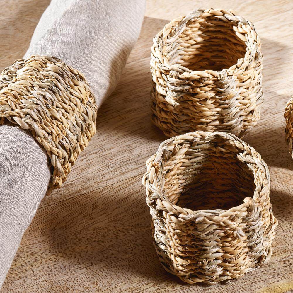 Nkuku Aarushu Napkin Rings Natural Set of 4